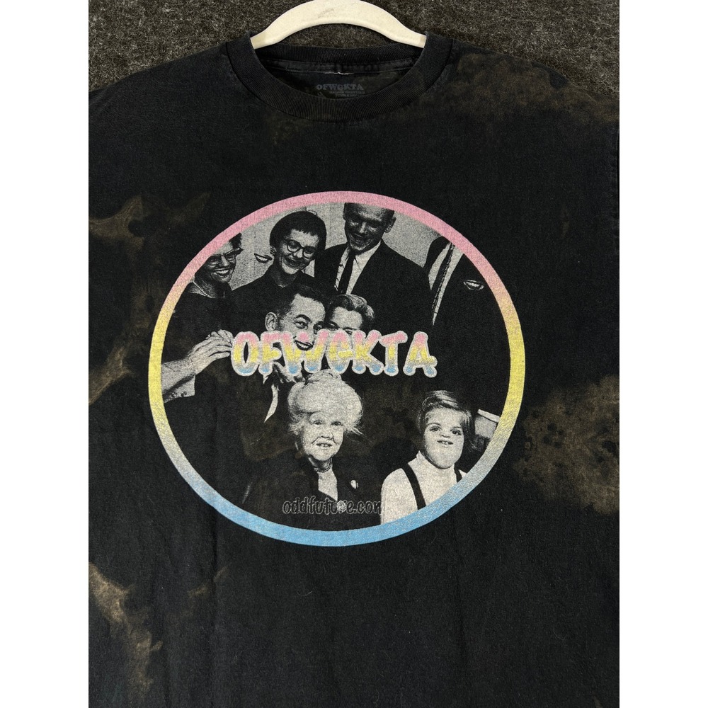 OFWGKTA Odd Future Wolf Gang Graphic T-Shirt Mens Medium Black Bleach Dye